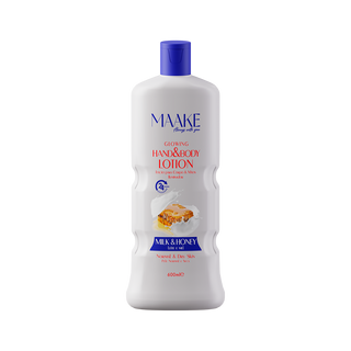 Loção Iluminadora Leite e Mel para Corpo &amp; Mãos 600ml MAAKE