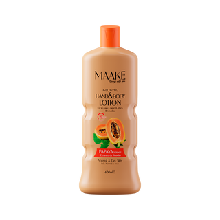 Loção Iluminadora Extracto de Mamão para Corpo &amp; Mãos 600ml MAAKE