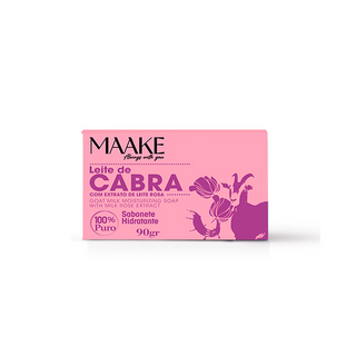 Sabonete Hidratante Leite de Cabra com Extracto de Leite Rosa 90g MAAKE
