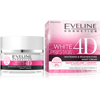 White Prestige 4D Whitening Creme Iluminador Intenso para a Noite 50ML Eveline