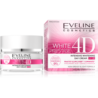 White Prestige 4D Whitening Creme Iluminador Intenso para o Dia 50ML Eveline