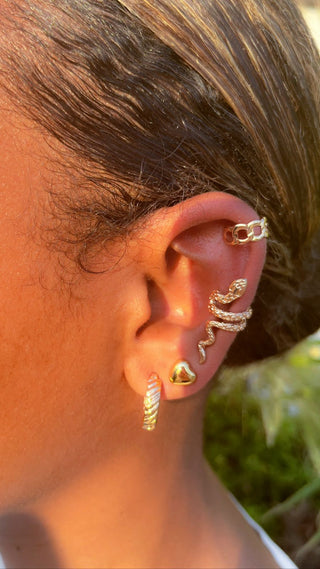 CONJUNTO DE BRINCOS EARCUFF SNAKE MAAKE