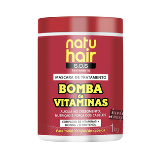 Bomba de Vitaminas Máscara de Tratamento 1kg Natuhair