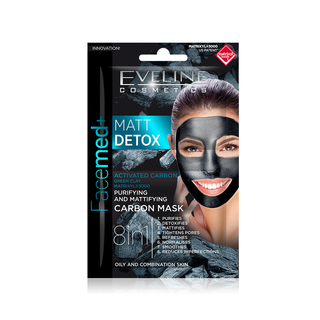 FACEMED+ Máscara Facial HydraDetox Argila Pele Oleosa 5ML Eveline