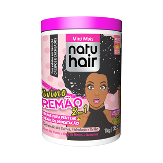 Mega Divino Cremão - Creme para Pentear 2 em 1 1kg Natuhair