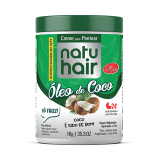 Mega Óleo de Coco Creme para Pentear 1kg NatuHair